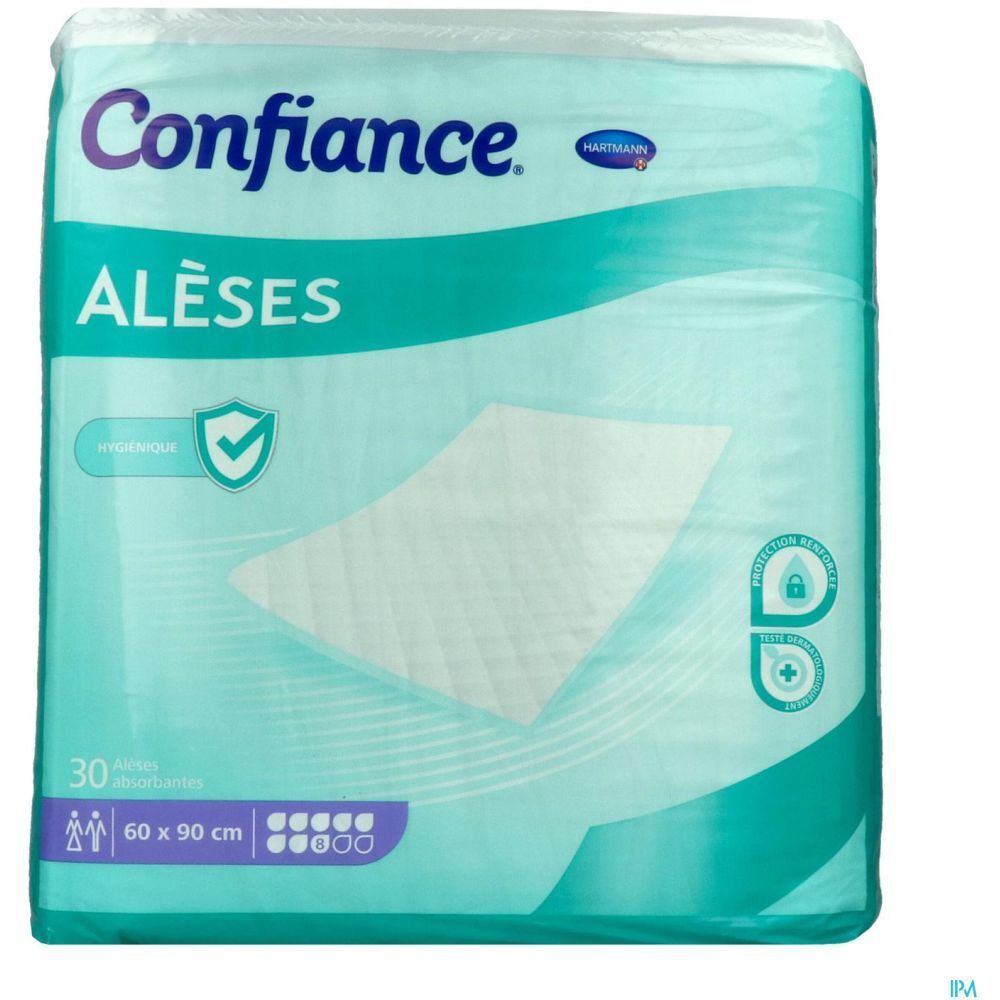 CONFIANCE ALÈSE 8G - Alèse absorbante, intraversable à usage unique, sans latex  - sac 30