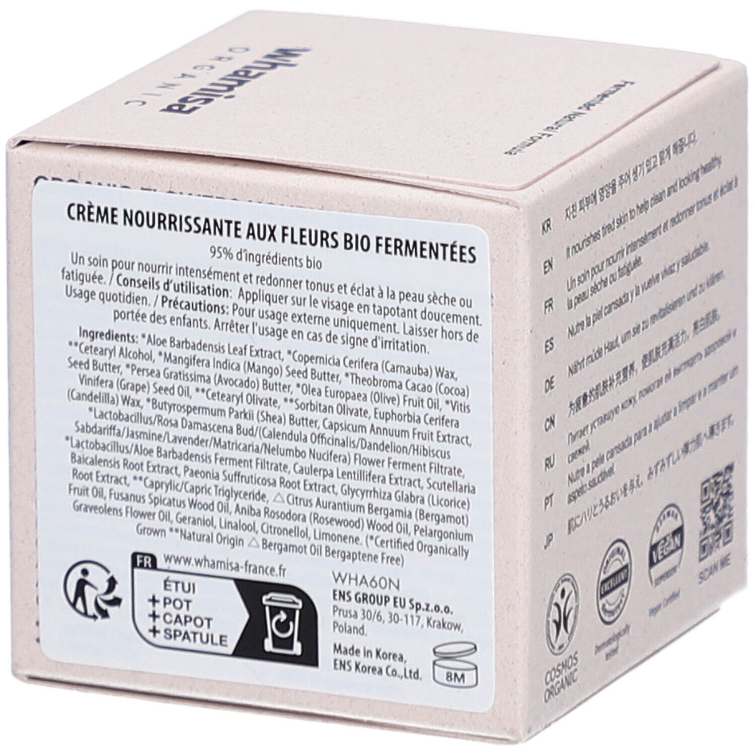 WHAMISA CR NOURR FLEUR BIO 51ML