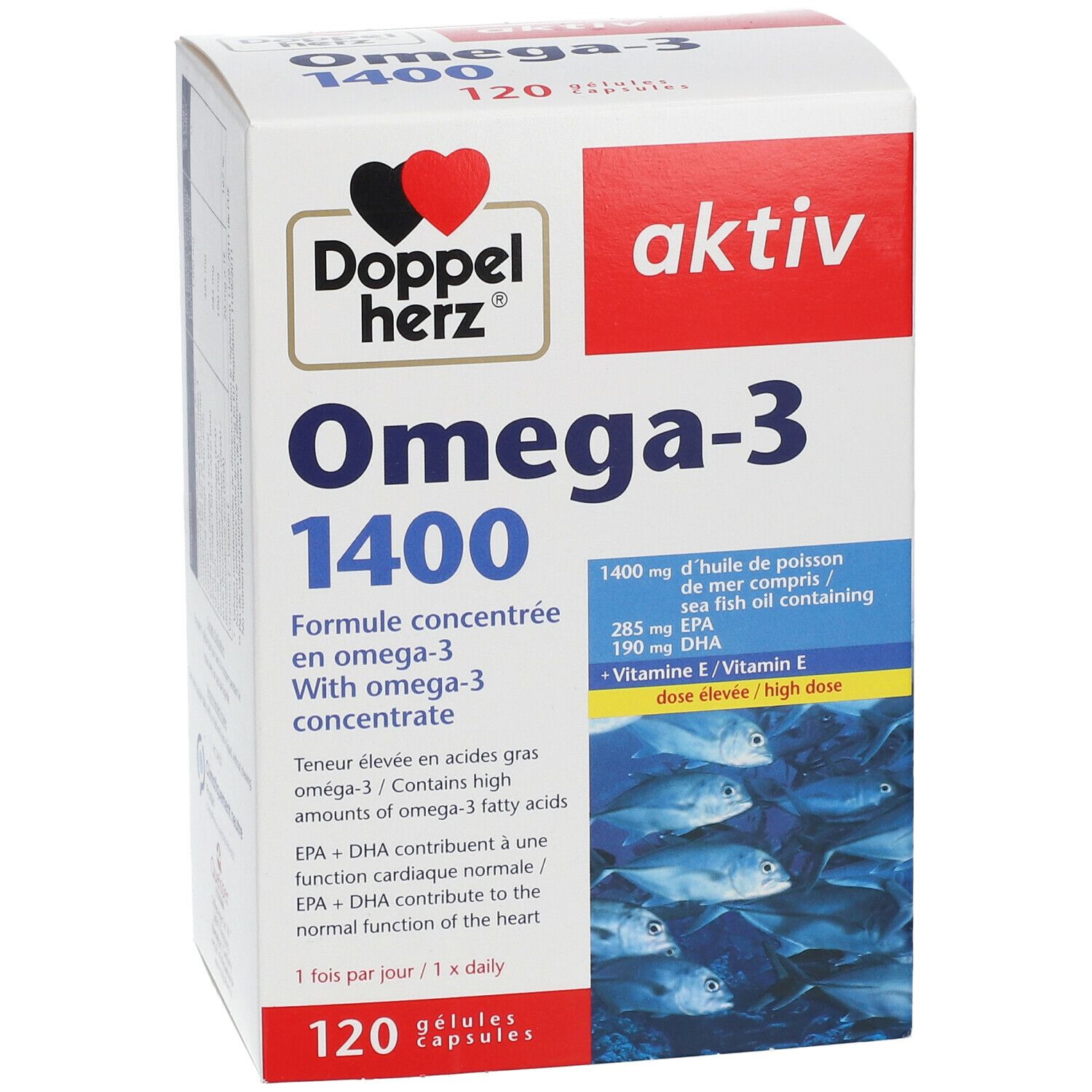 Doppelherz® aktiv Omega-3 1400 Avec du concentré d’oméga-3​