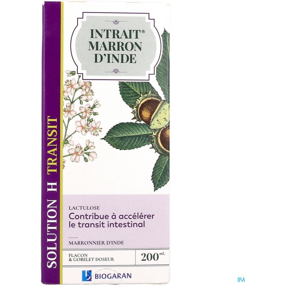 Intrait Marron d'Inde Solution H transit, Solution buvable, complément alimentaire pour le