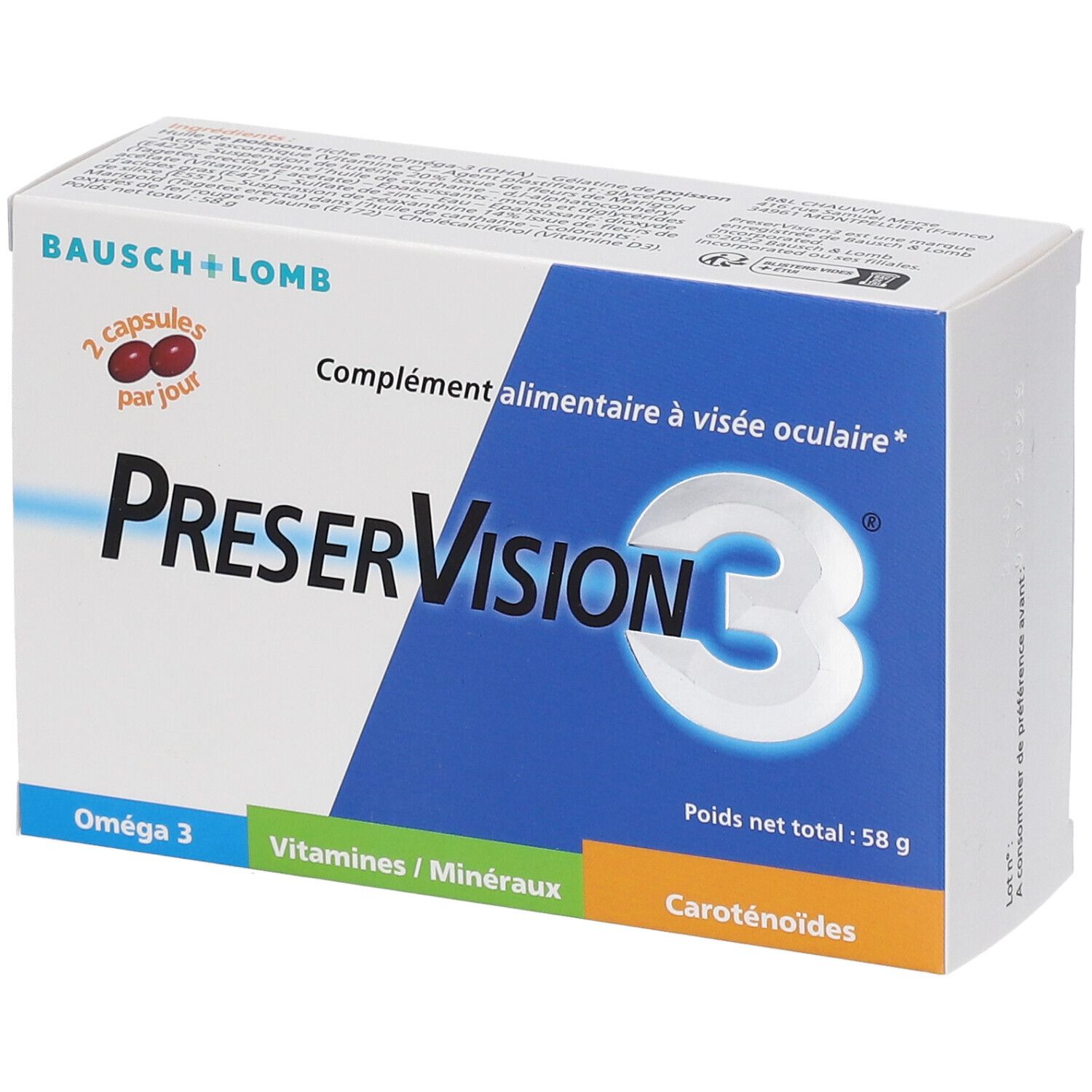 PreserVision3 60 Capsules 1 Mois