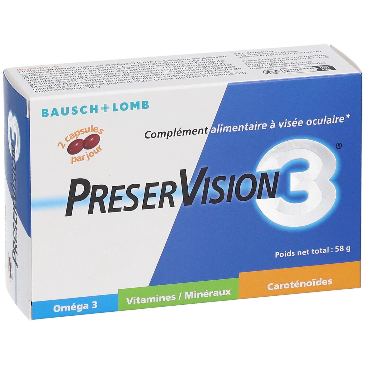 PreserVision3 60 Capsules 1 Mois
