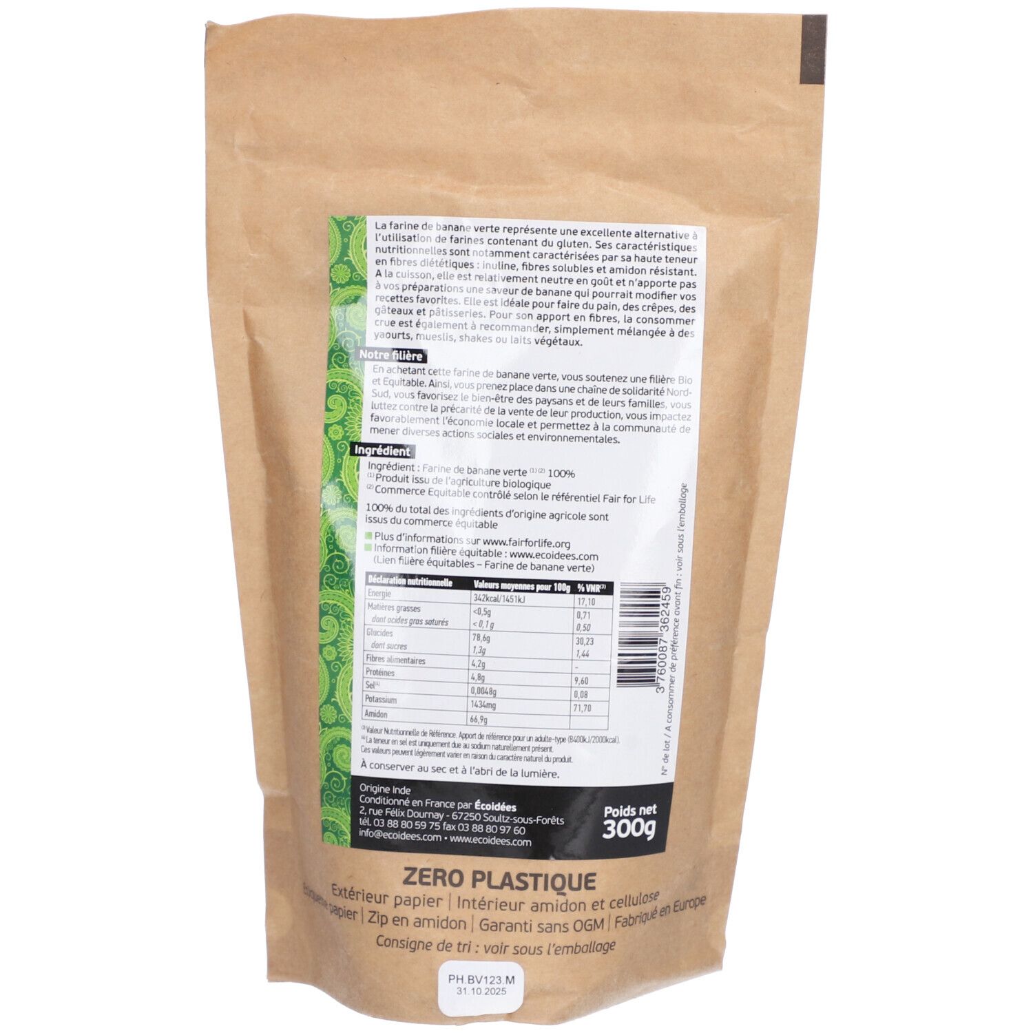 BIOSAGESSE® Écoidées Farine de banane verte