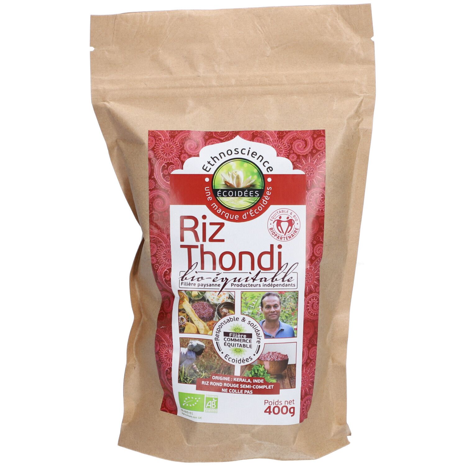 Ecoidées Riz Thondi du Kerala BIO & EQUITABLE