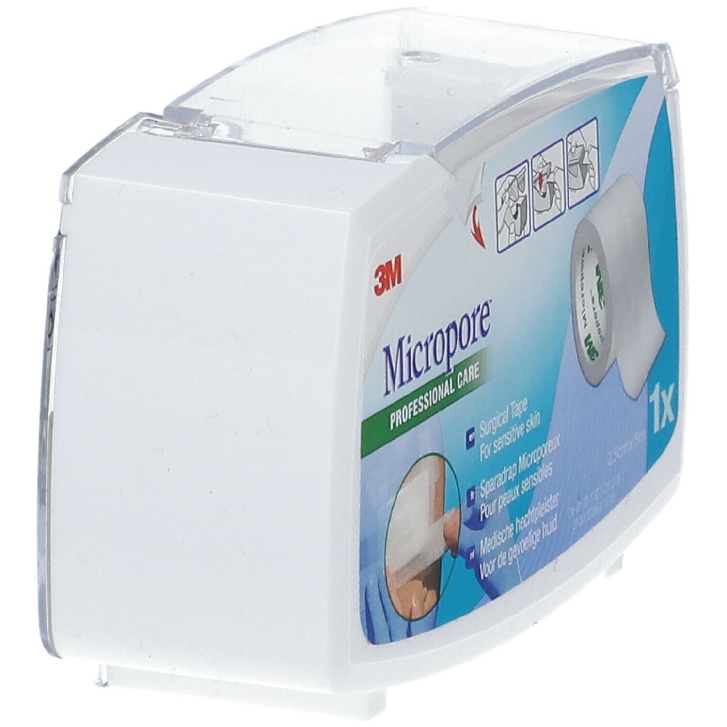 3M™ Micropore™ Sparadrap microporeux, non tissé, blanc 5 m x 25 mm