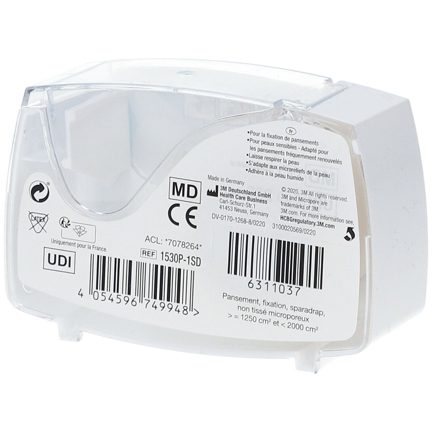 3M™ Micropore™ Sparadrap microporeux, non tissé, blanc 5 m x 25 mm