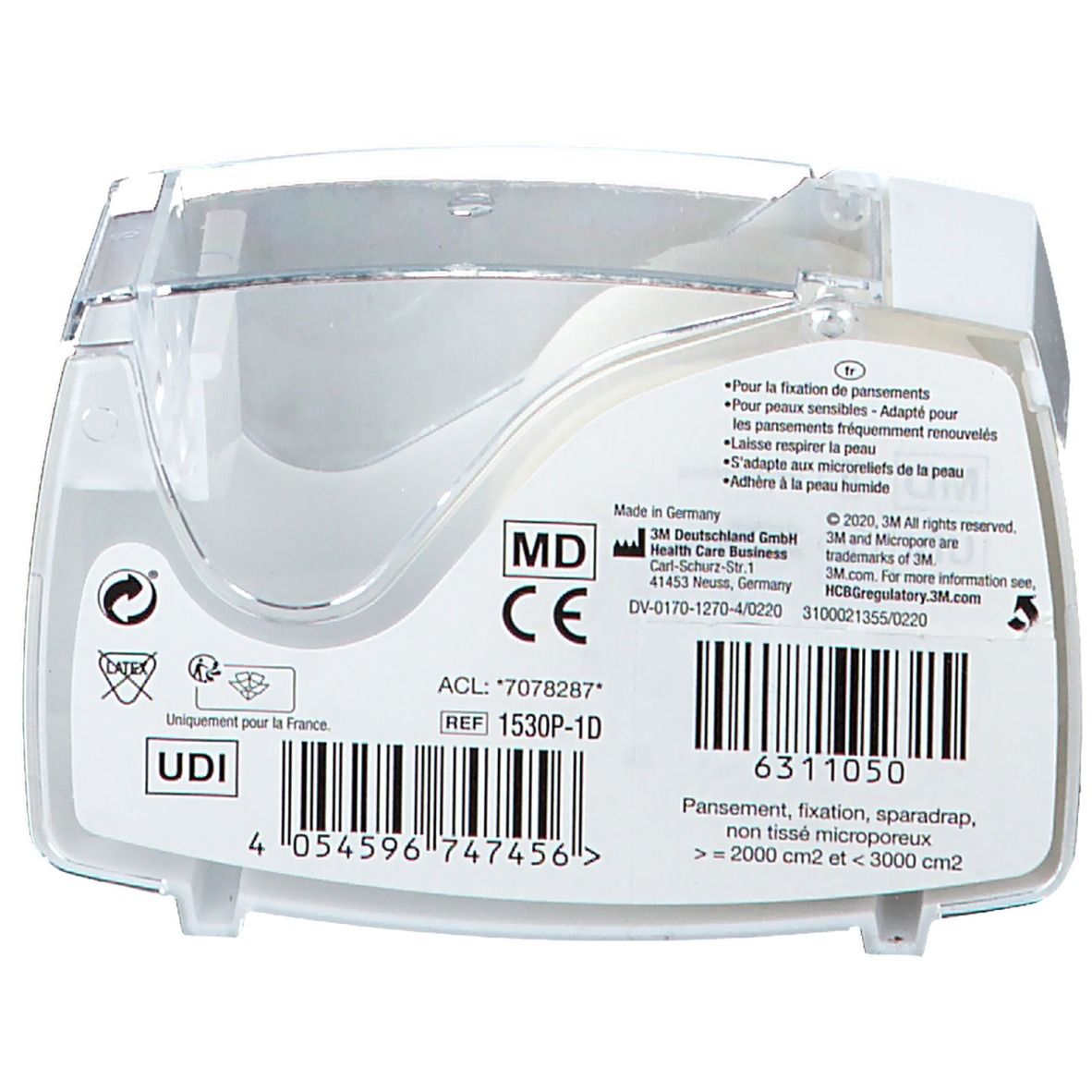 3M™ Micropore™ Sparadrap microporeux, non tissé 9,14 m x 2,5 cm