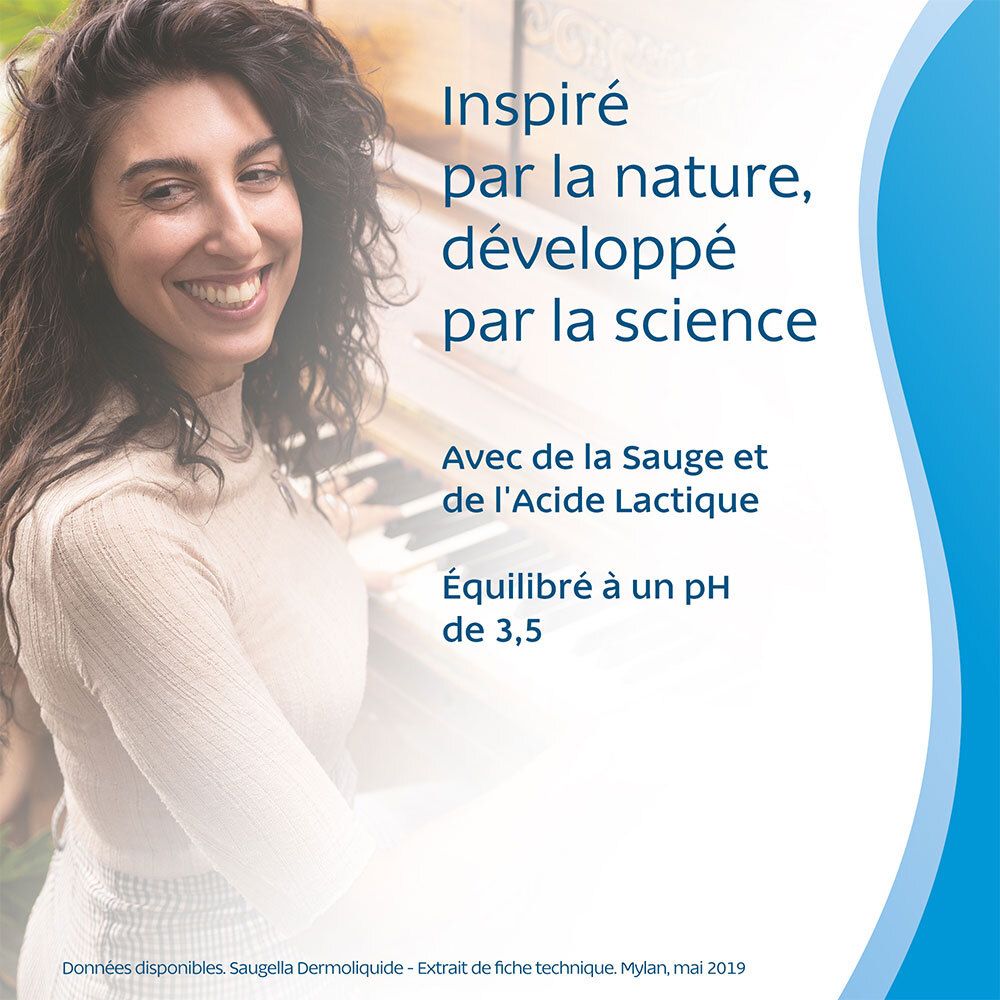 Saugella - Dermoliquide - Soin lavant pour l’hygiène intime quotidienne des femmes adultes - à base d’extrait de Sauge - Assure le bien-être intime quotidien - Flacon 250 ml
