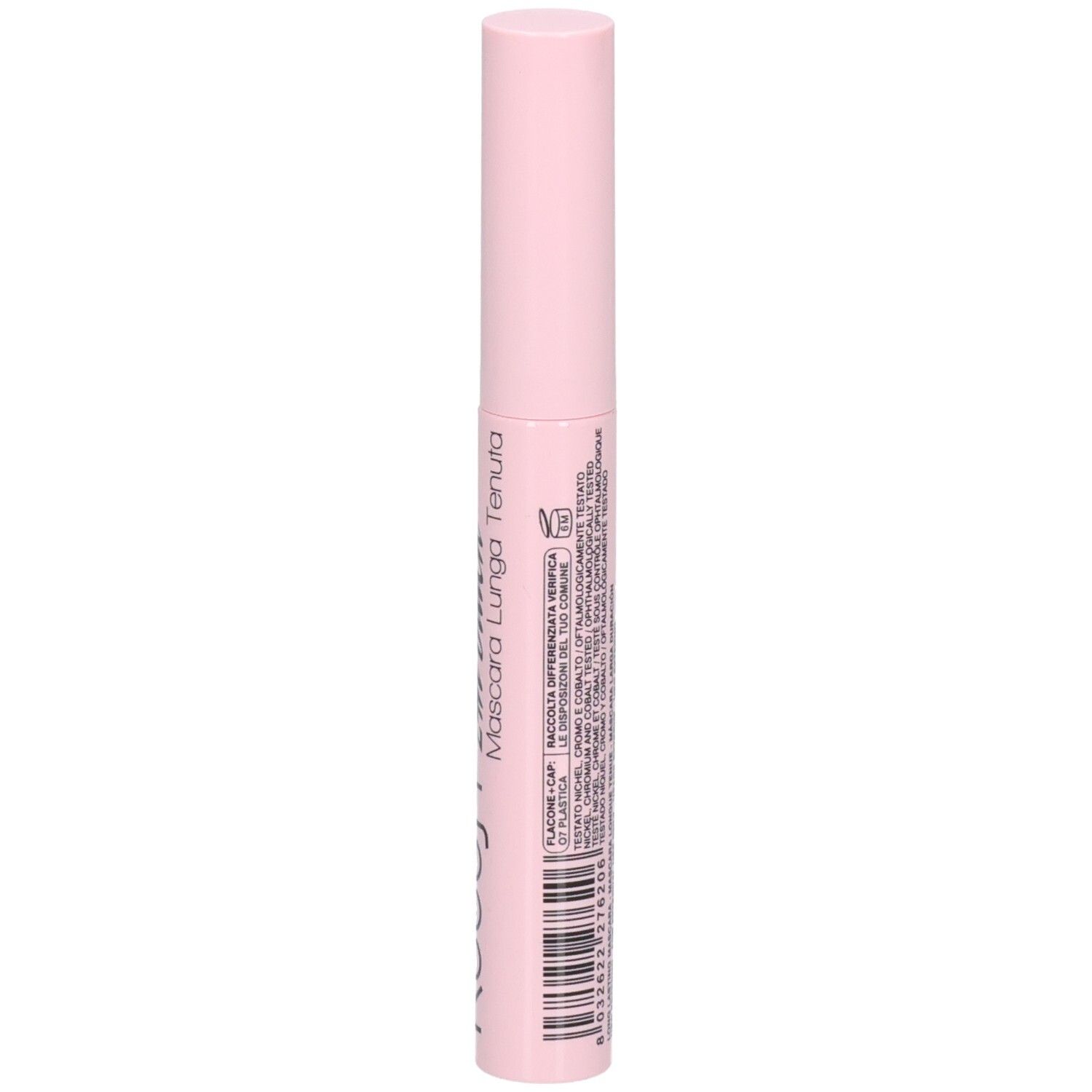 ROUGJ+ Mascara noir longue tenue 24h, dos avec détails et symbole 12M, 10 ml.