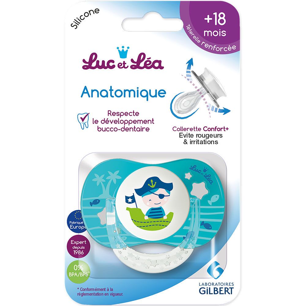 Gilbert Luc et Léa Sucette symétrique Pirate +18 mois avec anneau