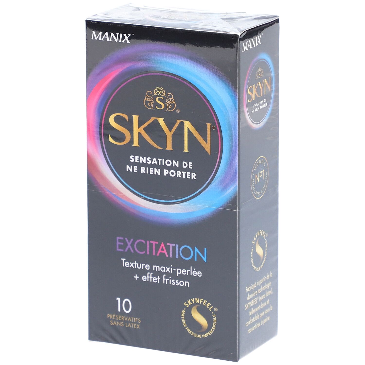 MANIX SKYN EXCITATION - Préservatif fin, texturé, hypoallergénique, lubrifié, avec réservo
