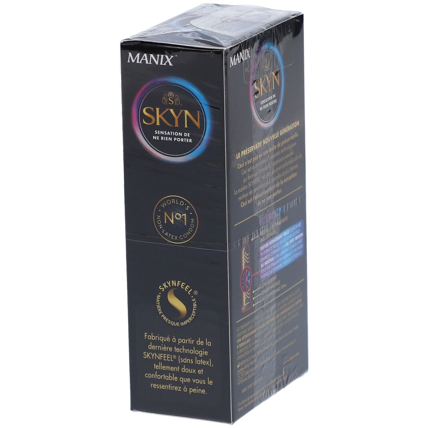 MANIX SKYN EXCITATION - Préservatif fin, texturé, hypoallergénique, lubrifié, avec réservo