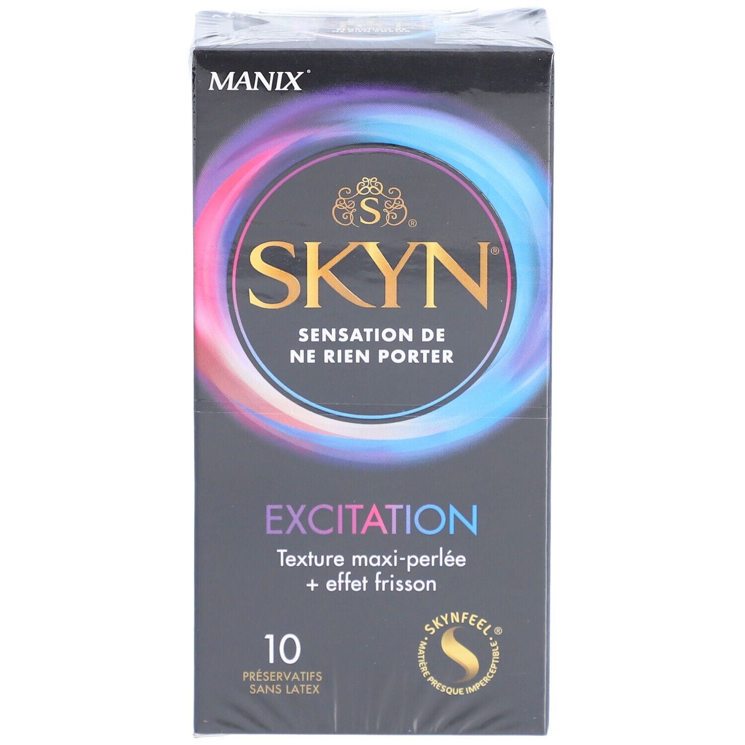 MANIX SKYN EXCITATION - Préservatif fin, texturé, hypoallergénique, lubrifié, avec réservo