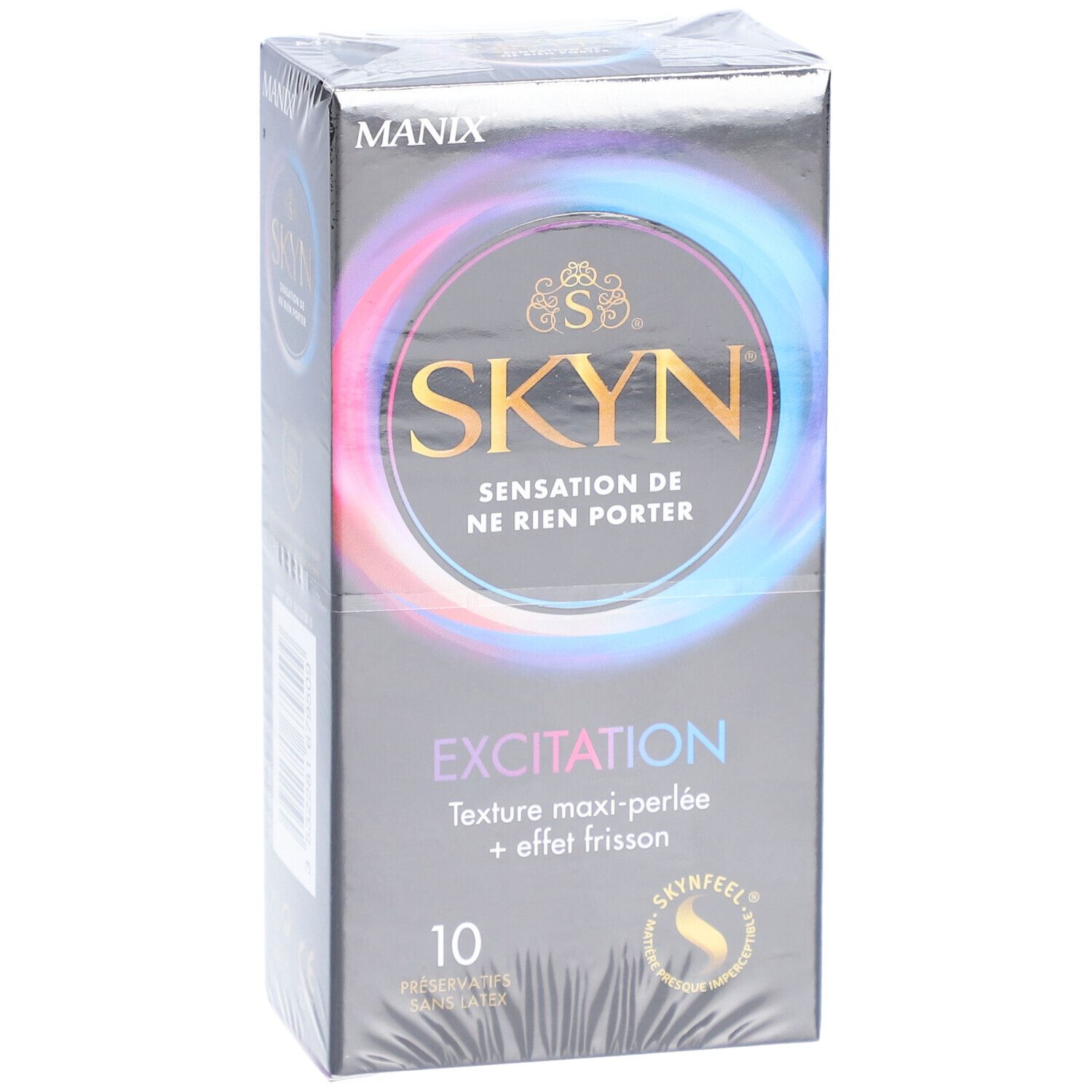 MANIX SKYN EXCITATION - Préservatif fin, texturé, hypoallergénique, lubrifié, avec réservo