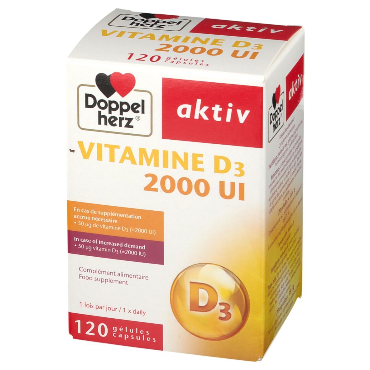 Doppelherz aktiv Vitamine D3 2000 UI