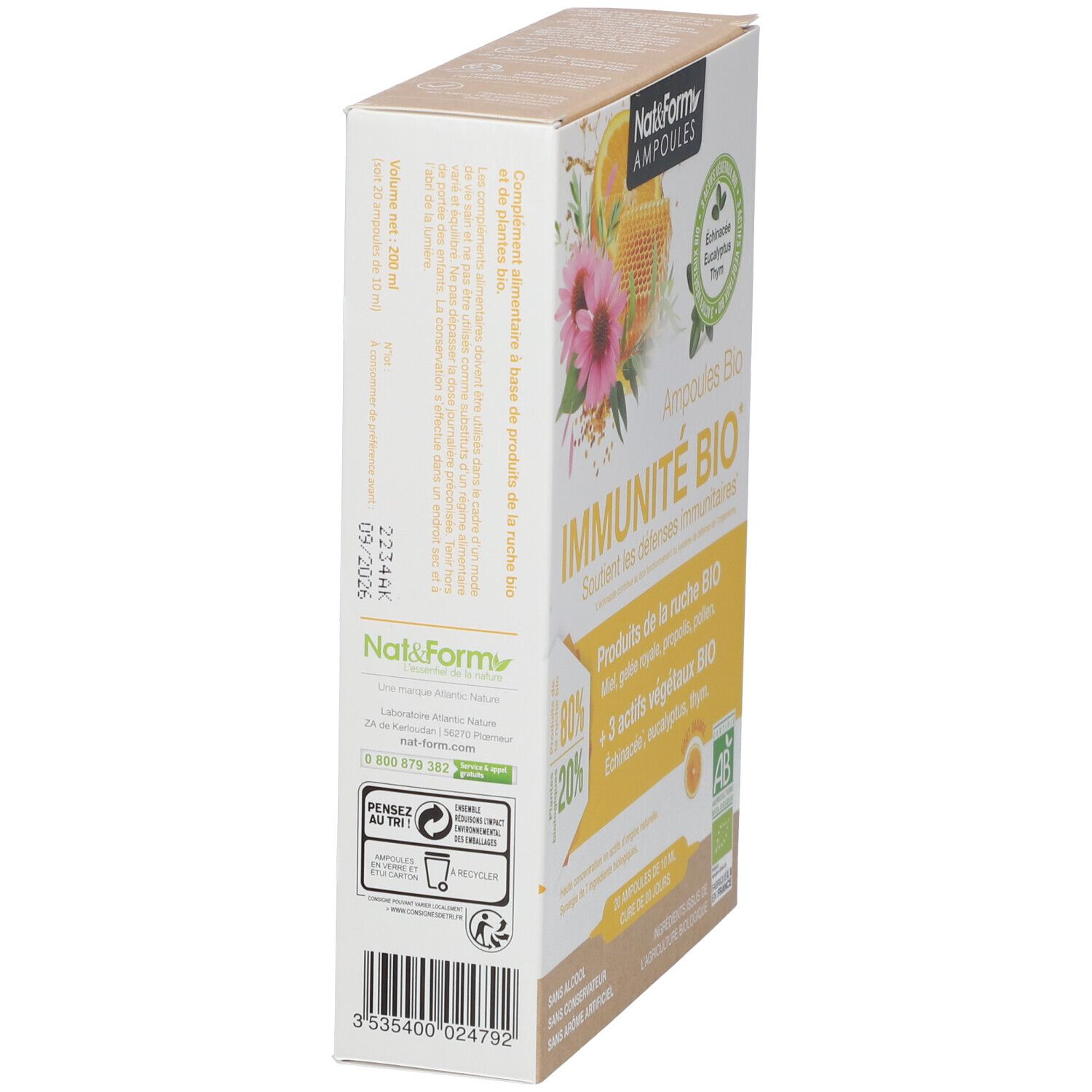 Nat & Form Ampoules Immunité Bio