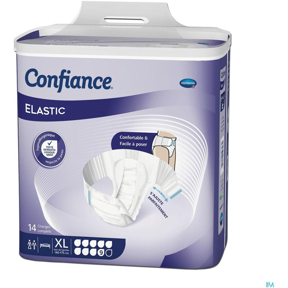 CONFIANCE ELASTIC 9 G - Change-complet hypoallergénique, avec ailes élastiques, incontinen