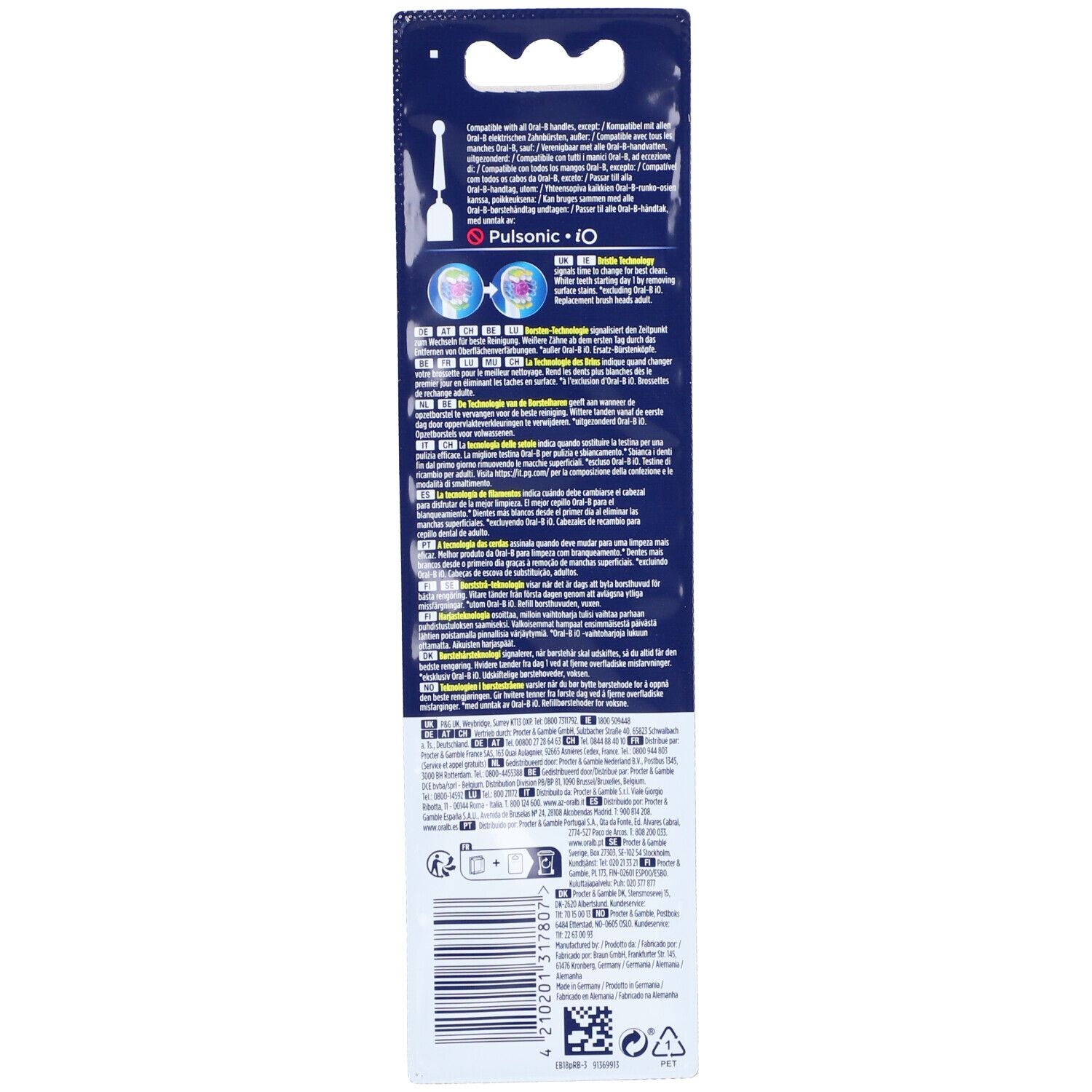 Oral-B Refill EB18-3 3D White Brossettes de Rechange