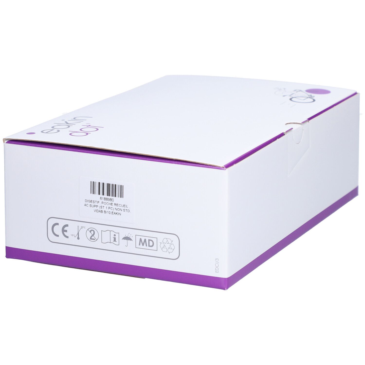 EAKIN DOT SYSTÈME 1 PIÈCE CONVEXE POCHE OUVERTE MAXI - Poche vidable, système 1 pièce, sup