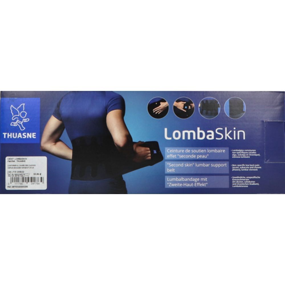 LOMBASKIN - Ceinture de soutien lombaire, effet seconde peau, hauteur 26 cm. Beige