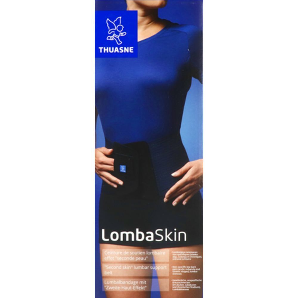 LOMBASKIN - Ceinture de soutien lombaire, effet seconde peau, hauteur 26 cm. Beige