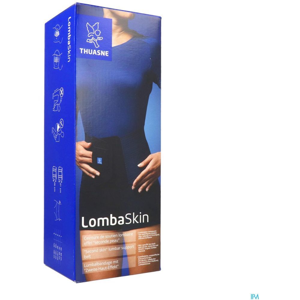 LOMBASKIN - Ceinture de soutien lombaire, effet seconde peau, hauteur 26 cm. Beige