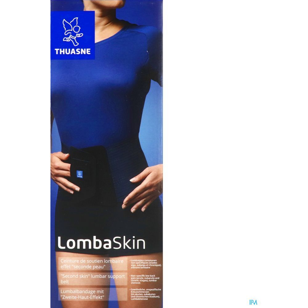 LOMBASKIN - Ceinture de soutien lombaire, effet seconde peau, hauteur 26 cm. Beige