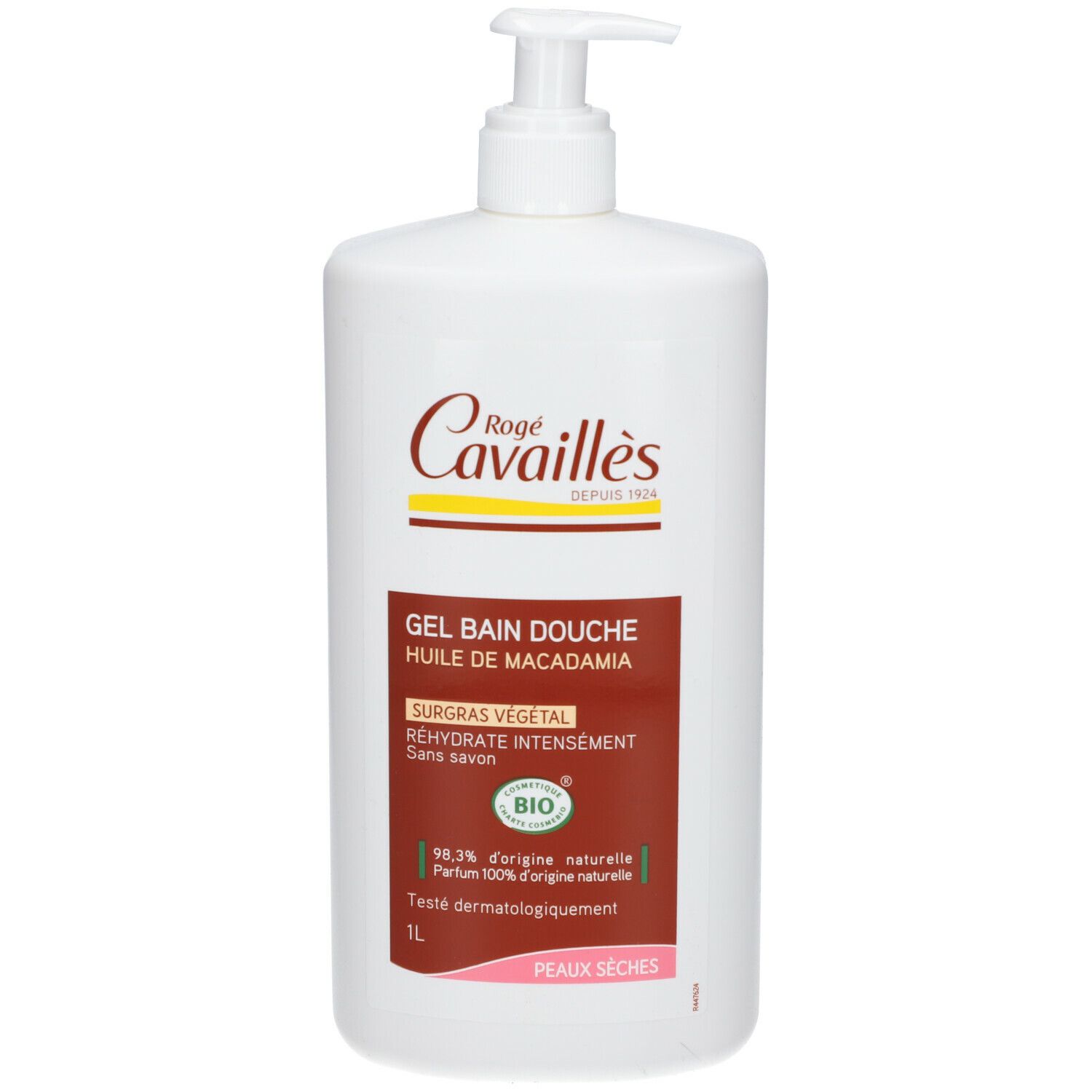 Rogé Cavaillès Peaux Sèches Gel Bain Douche Bio à l’Huile de Macadamia