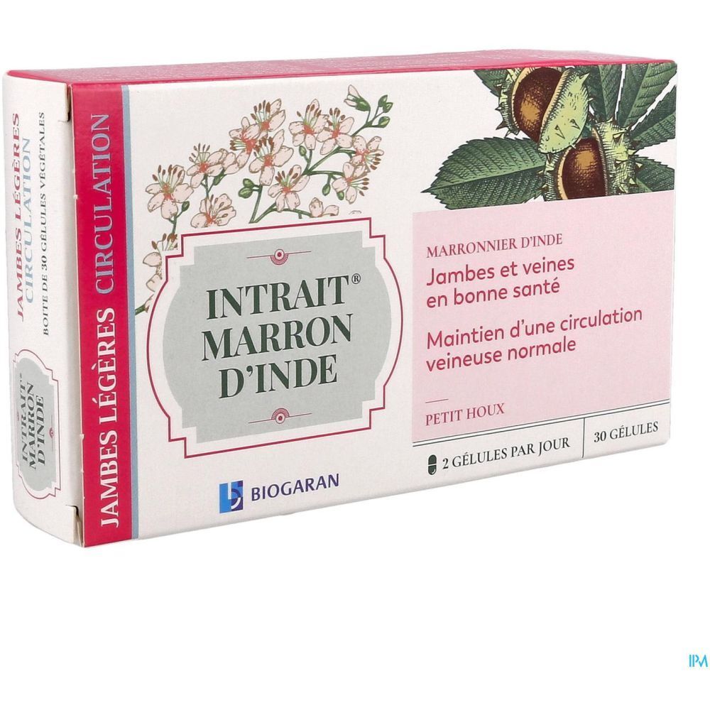 Intrait Marron d'Inde Jambes Légères Circulation, Gélule, complément alimentaire à base de