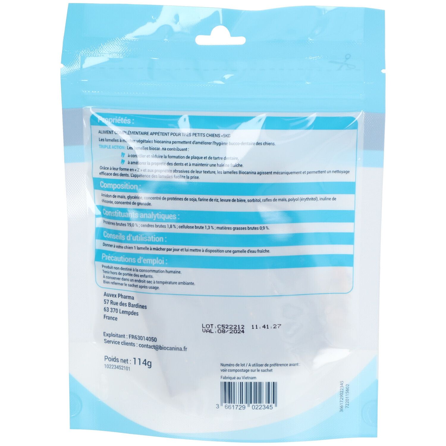 biocanina TRIODENTAL Lamelle Petit Chien >5 kg