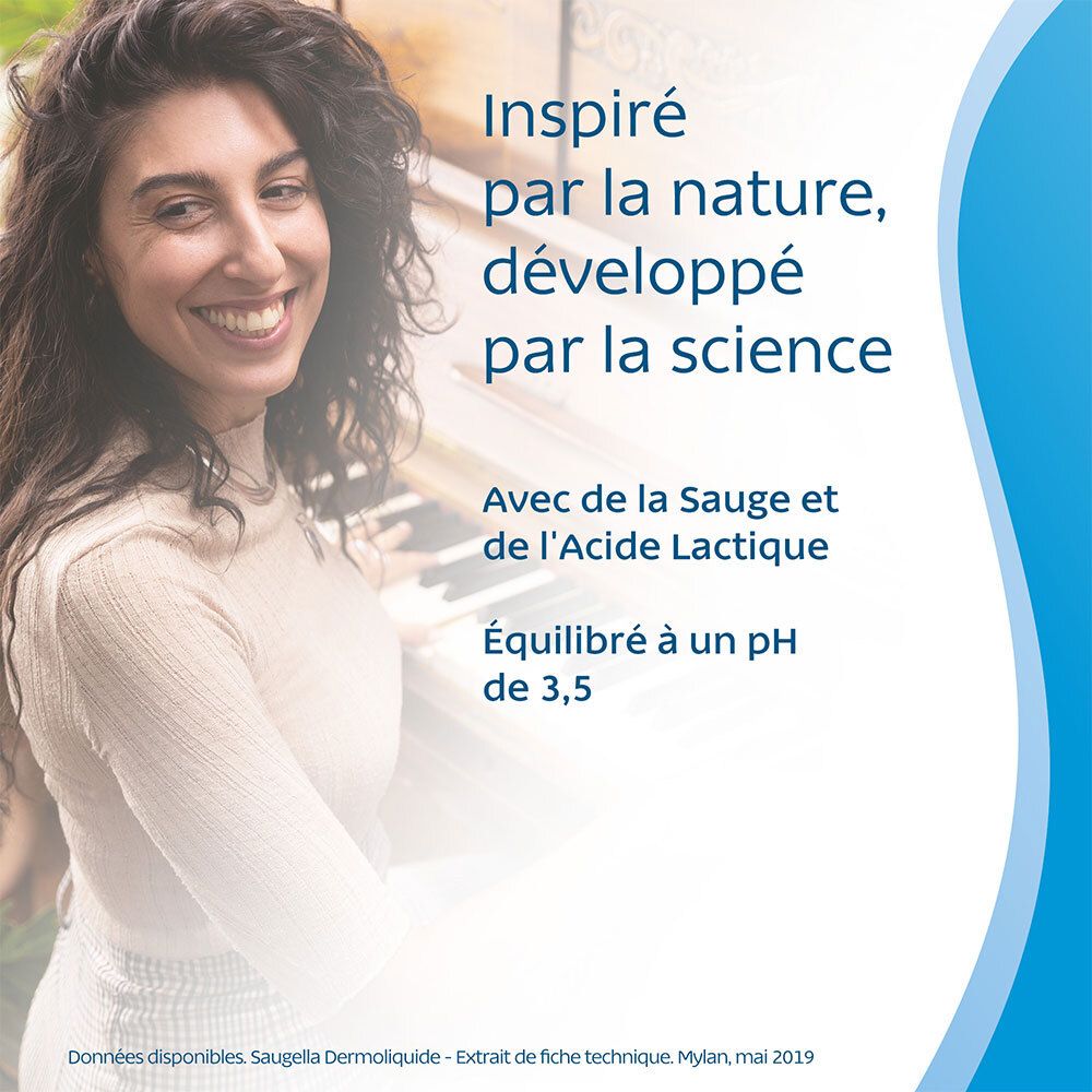 Saugella - Dermoliquide - Soin lavant pour l’hygiène intime quotidienne des femmes adultes - à base d’extrait de Sauge - Assure le bien-être intime quotidien - Flacon 100 ml