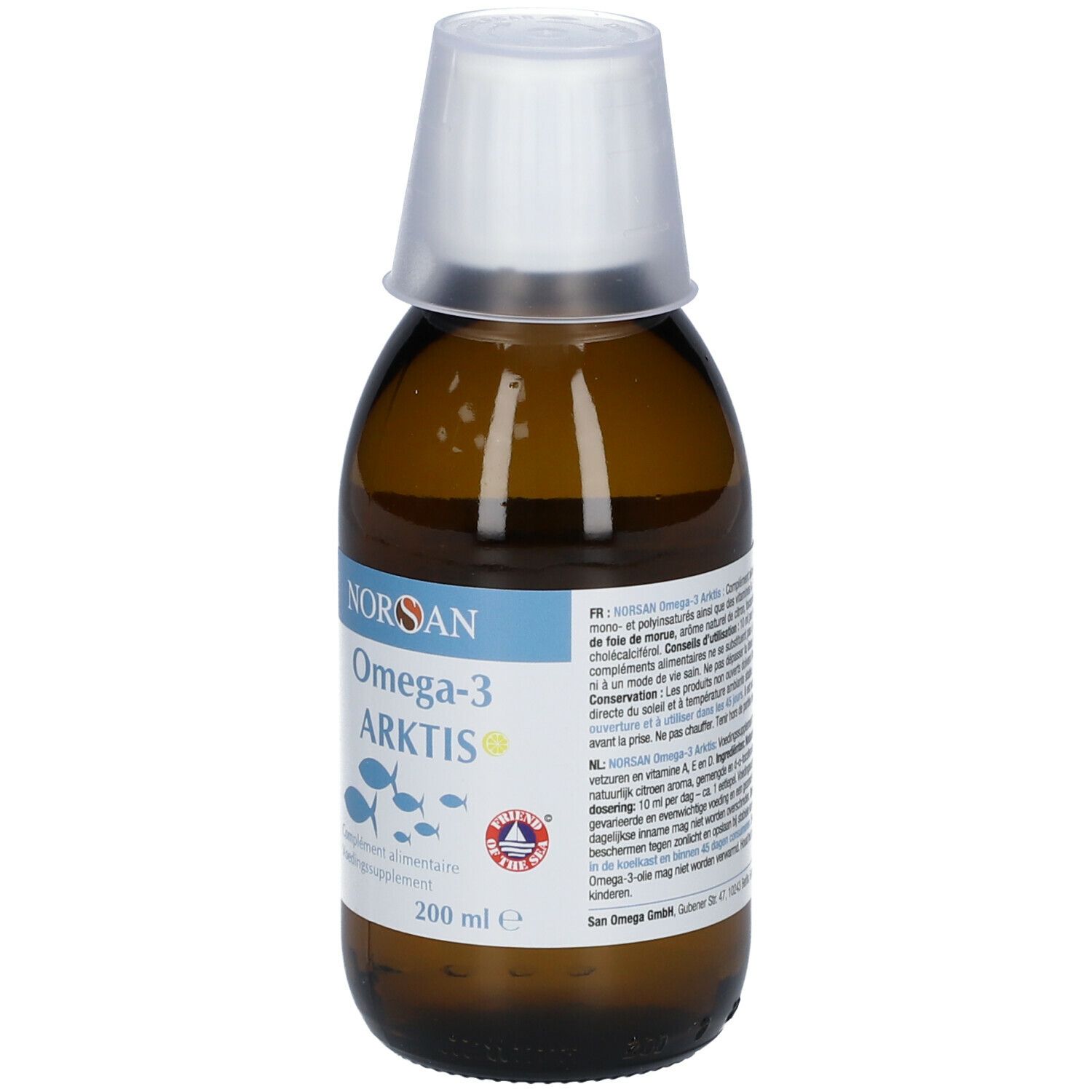 Huile de foie de morue liquide Omega-3 Arktis - NORSAN