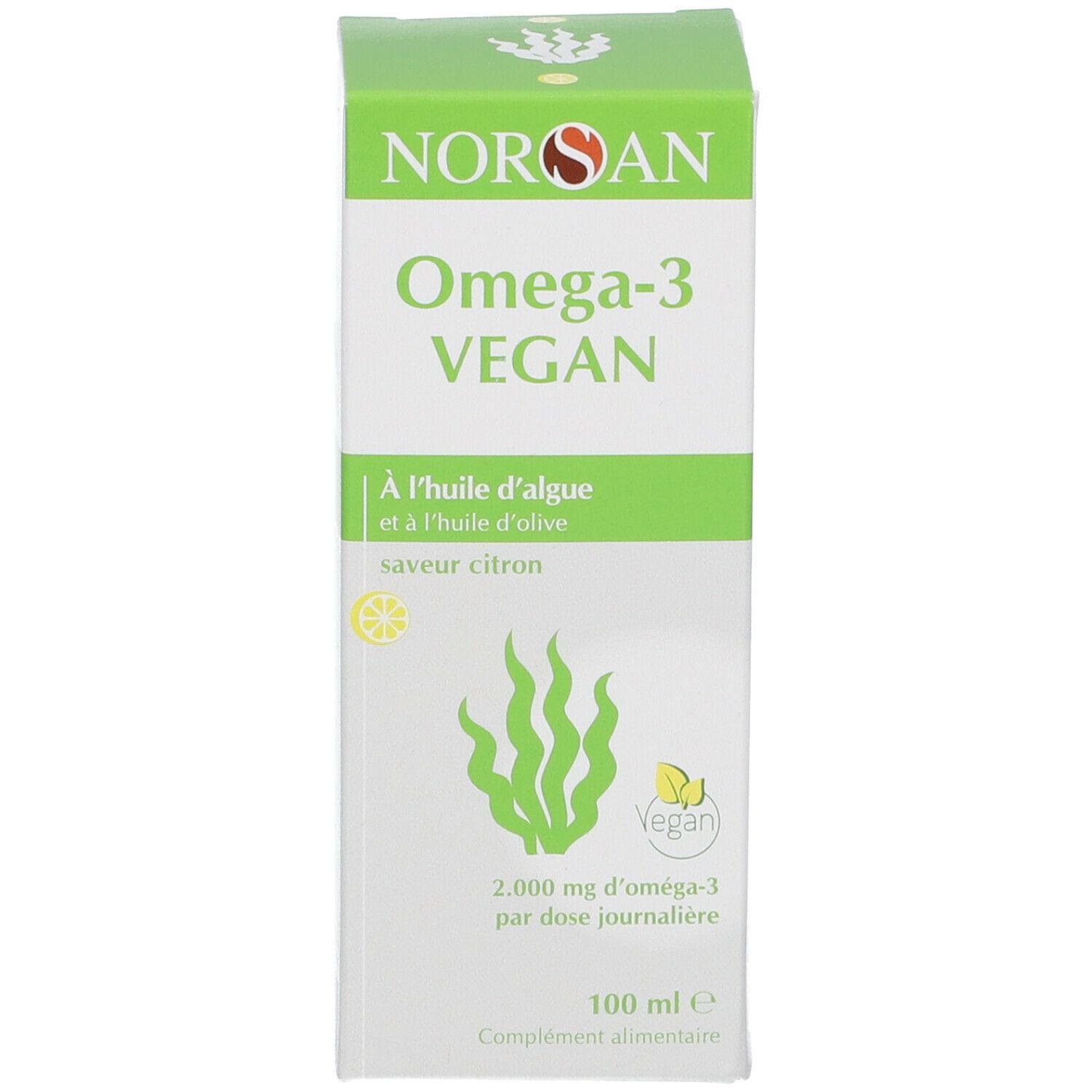 NORSAN Omega-3 VEGAN Huile d'algue Citron
