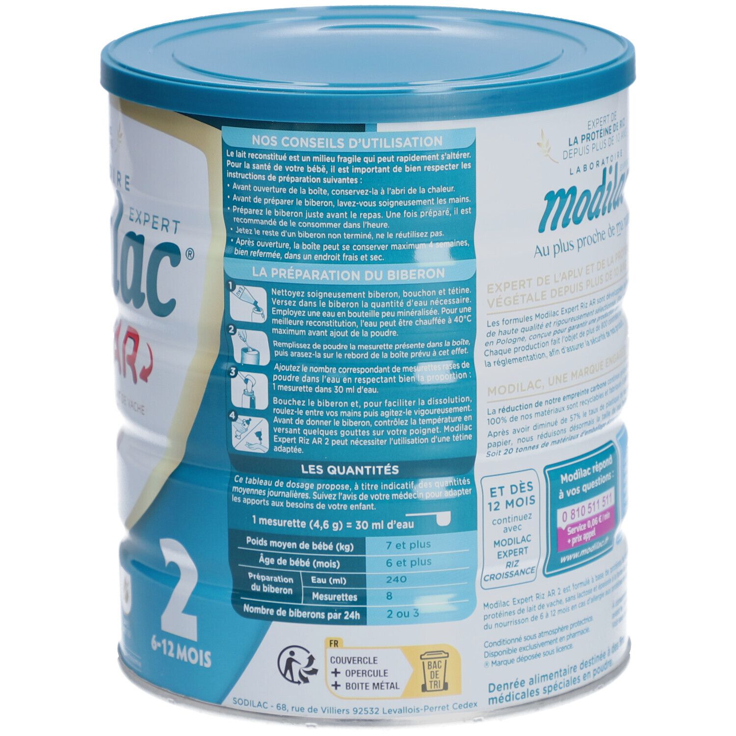 Modilac Expert Riz AR lait 2ème âge
