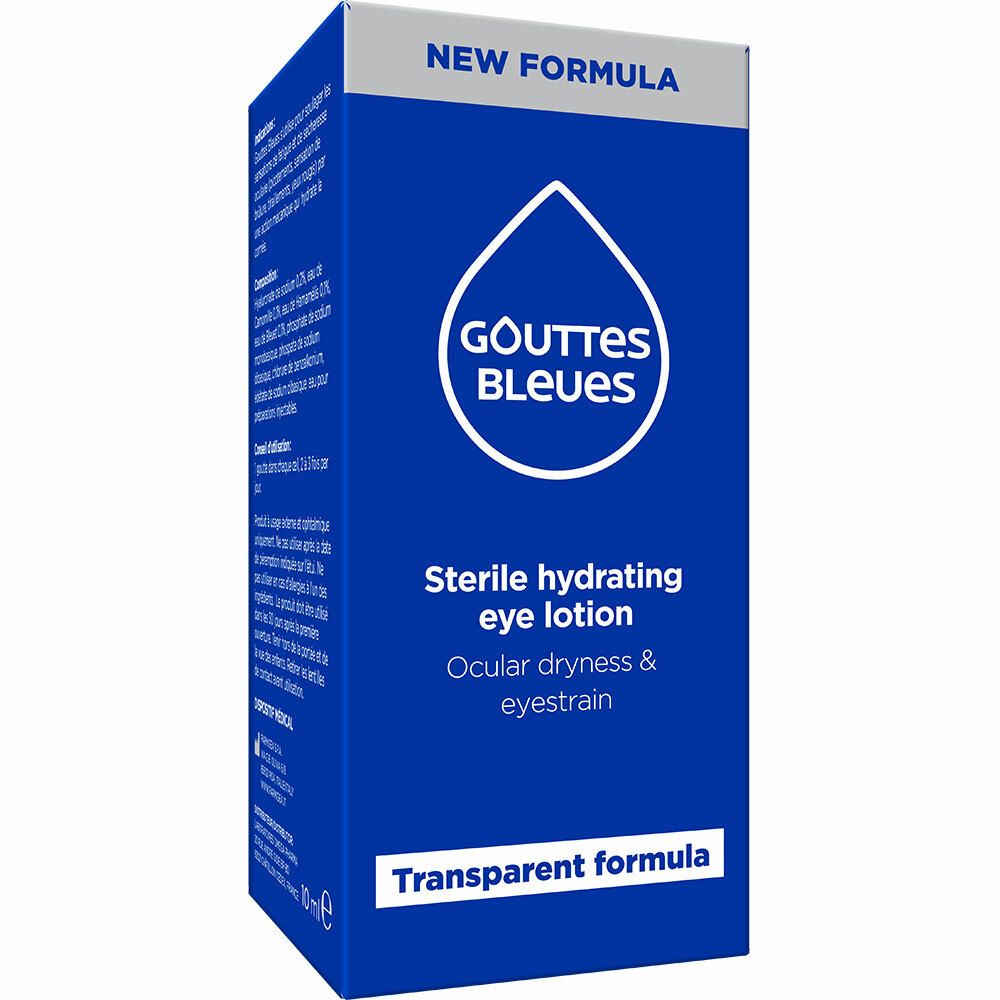 Gouttes Bleues Lotion fatigue et sécheresse des yeux 10 ml