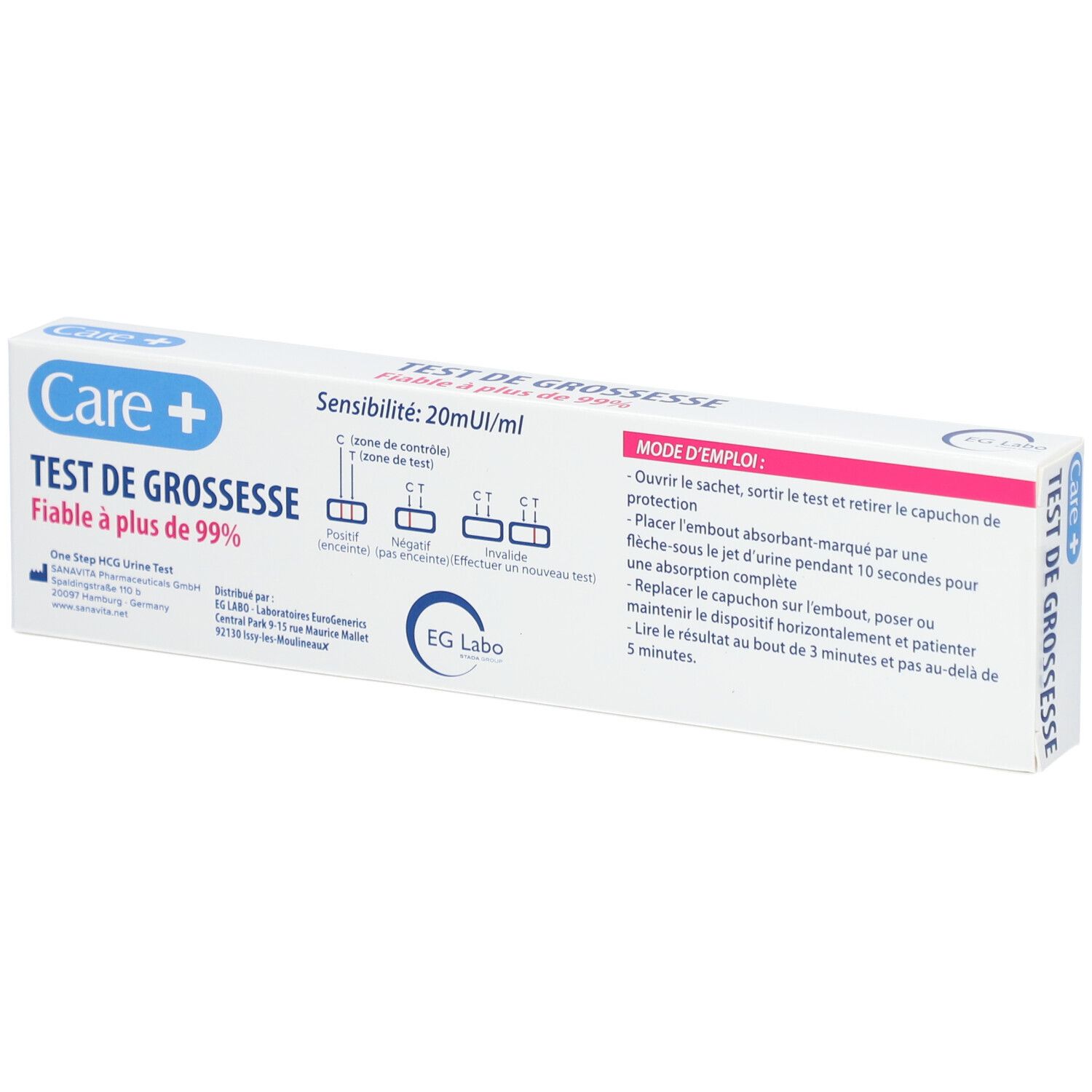 EG Labo CARE+ Test de grossesse