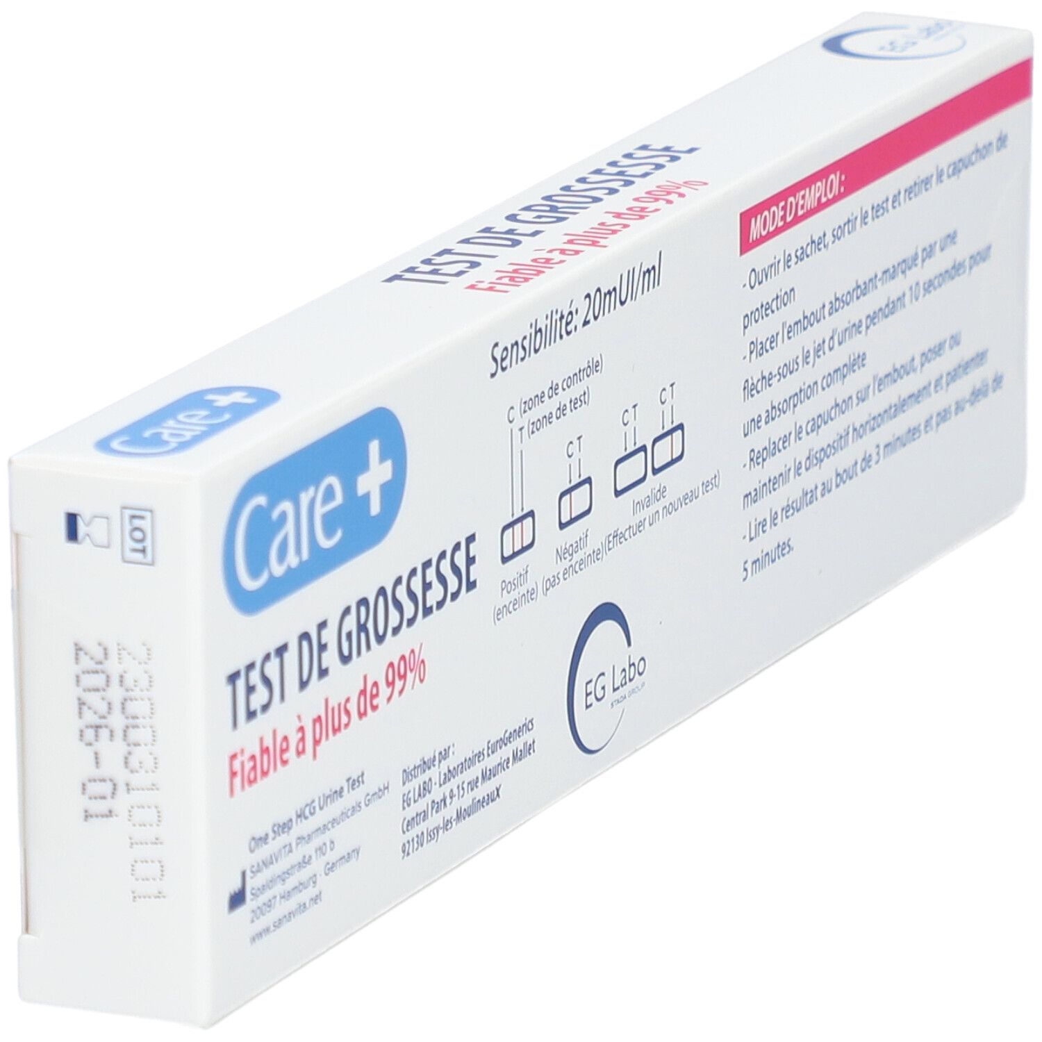 EG Labo CARE+ Test de grossesse