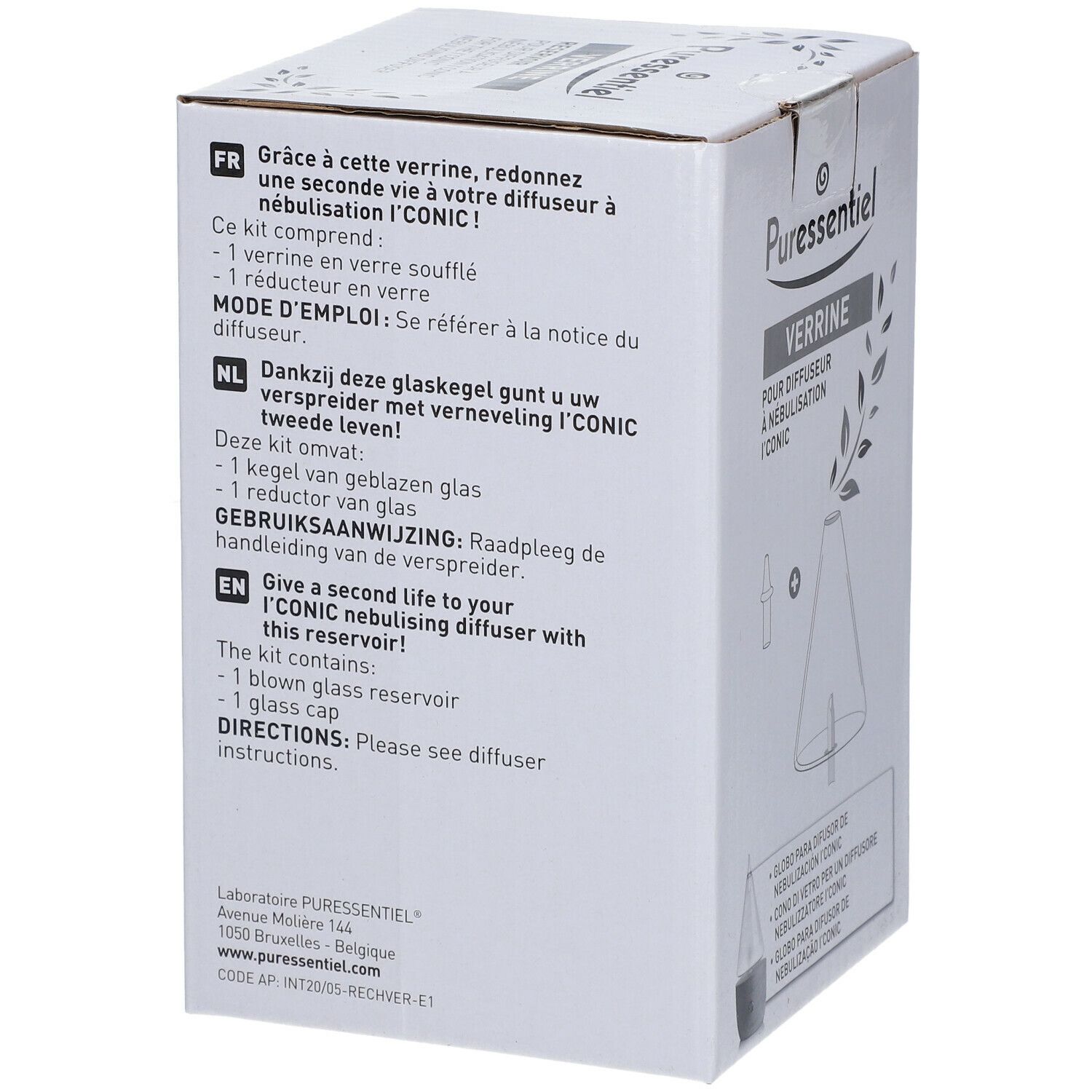 Puressentiel Verrine pour diffuseur à nébulisation I'CONIC