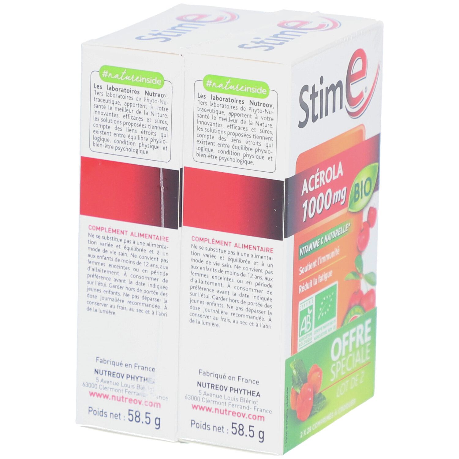 Stim E Acérola BIO 1000 mg vitamine C naturelle immunité & énergie