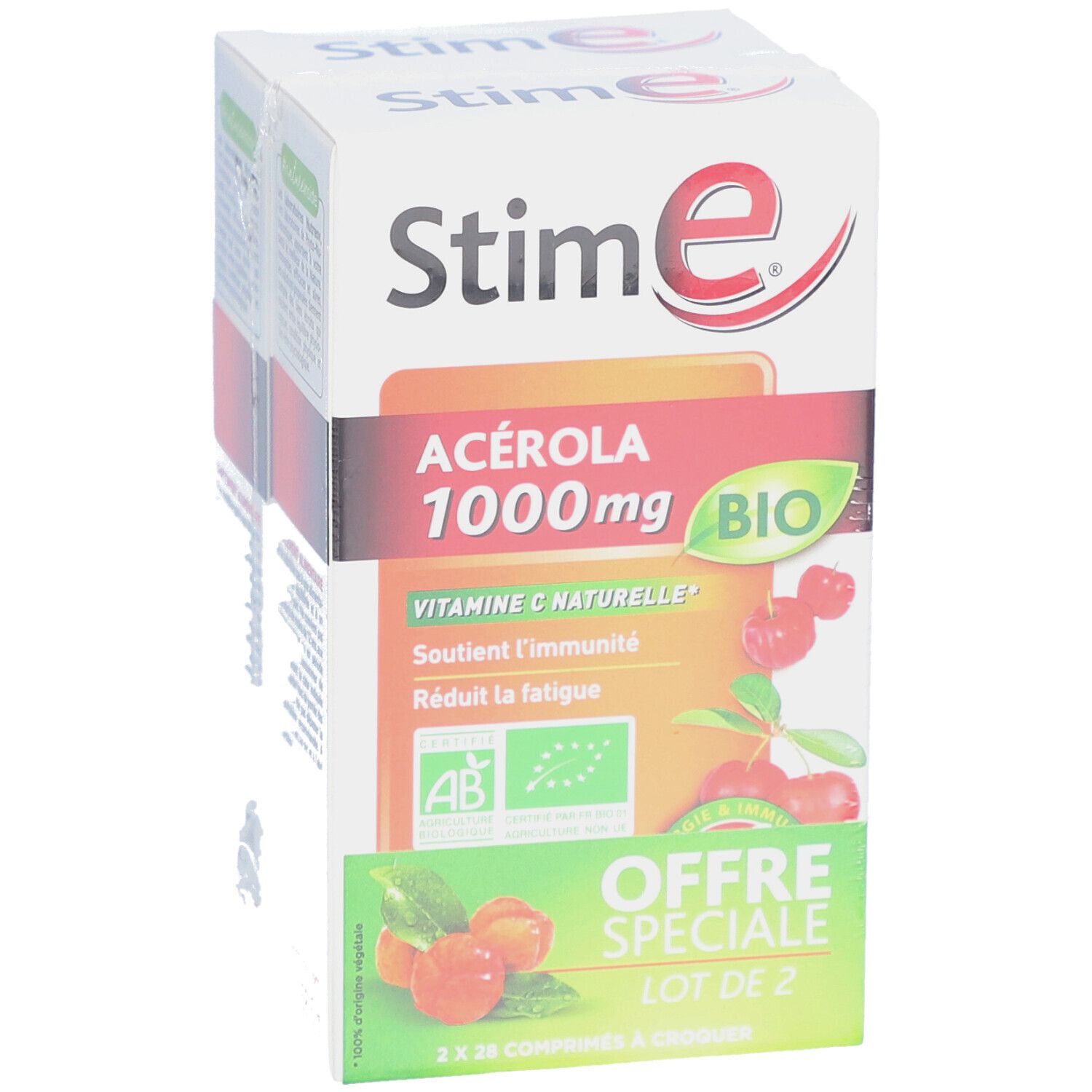Stim E Acérola BIO 1000 mg vitamine C naturelle immunité & énergie