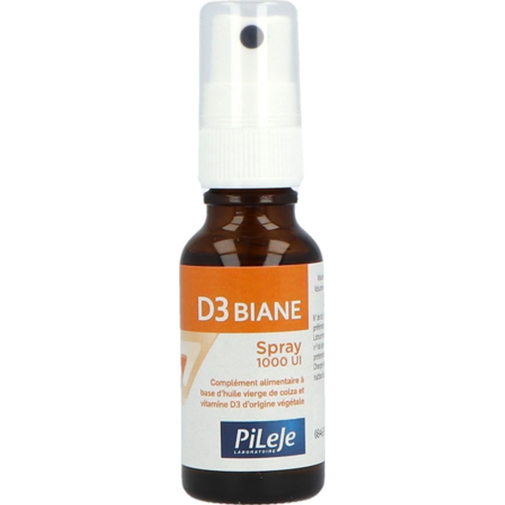D3 Biane Spray 1000 UI, Spray, complément alimentaire à base d'huile vierge de colza et de