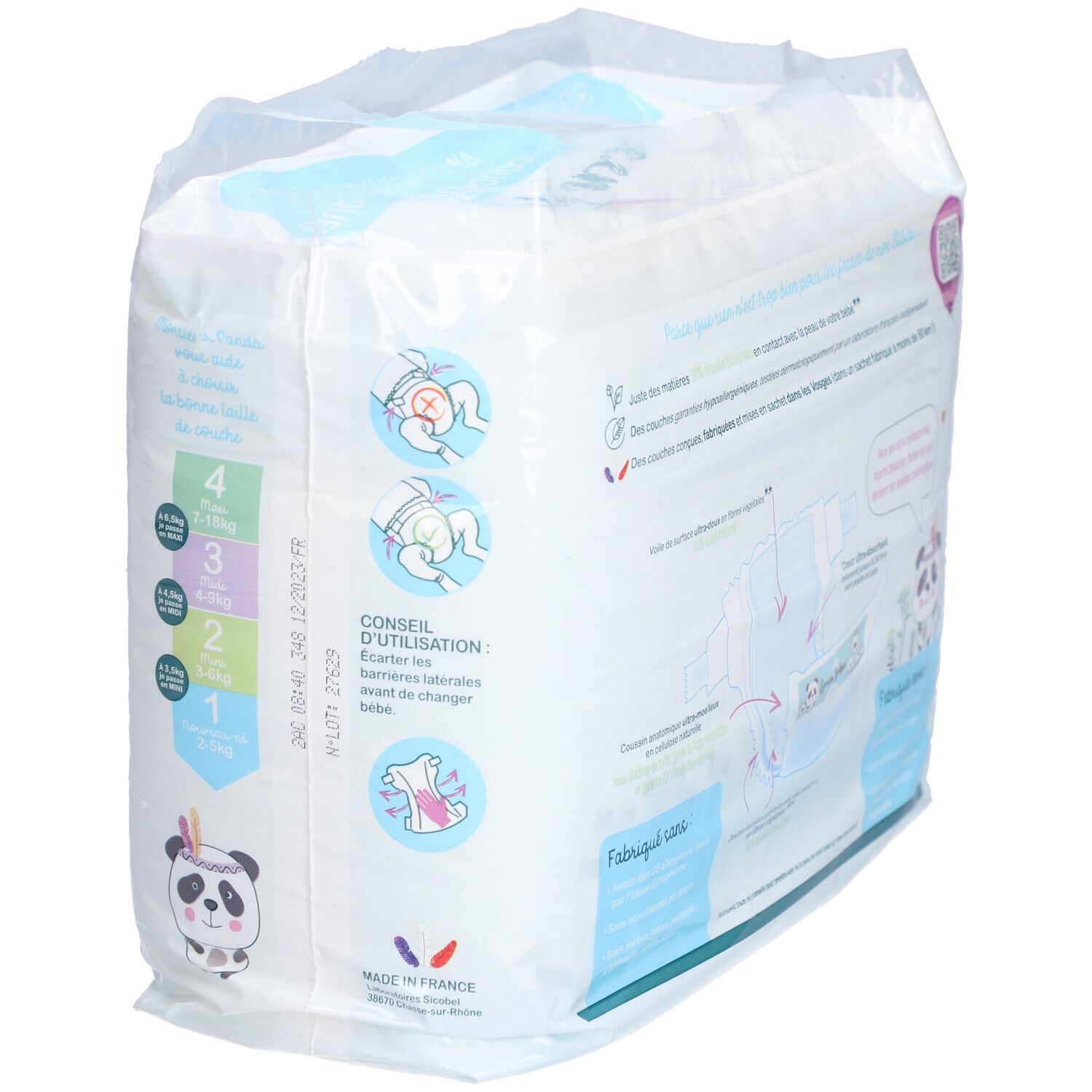 Green Tribu Couches écologiques 1 nouveau-né 2 - 5 kg