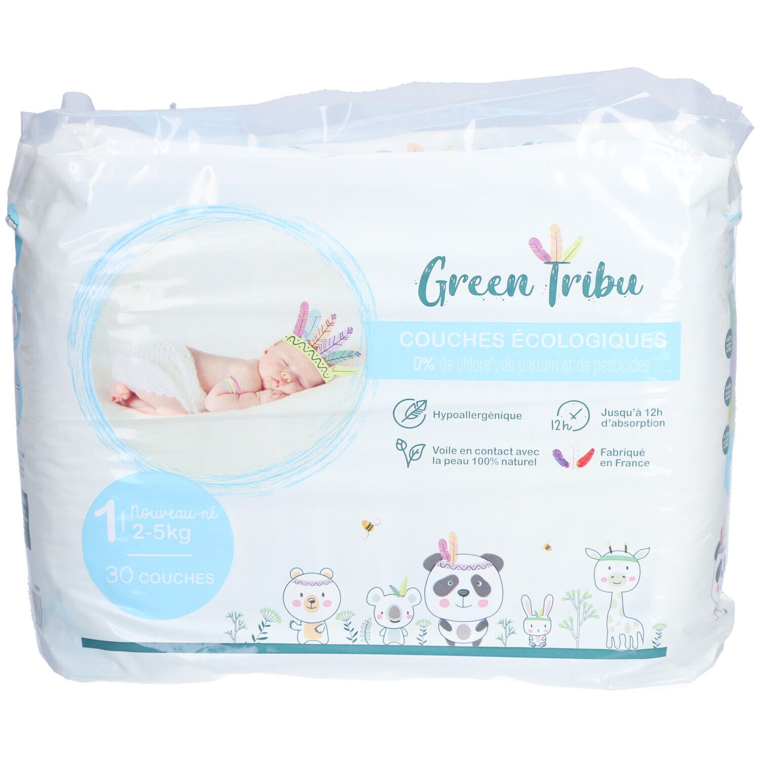 Green Tribu Couches écologiques 1 nouveau-né 2 - 5 kg