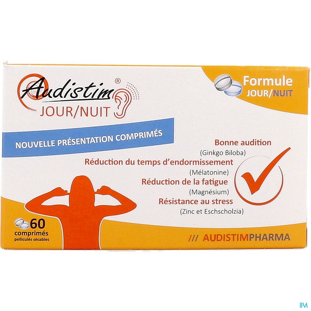 Audistim, Comprimé Jour + Nuit, complément alimentaire double action, bt 60 (30 + 30)