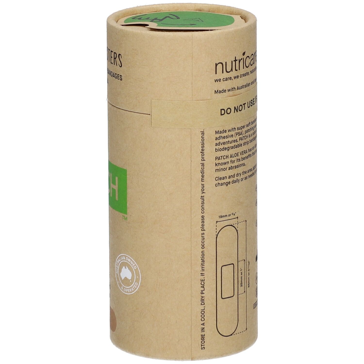nutricare PATCH Pansements en bambou Aloe Vera