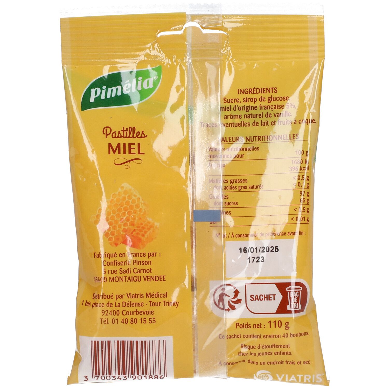 Pimélia Pastilles Miel