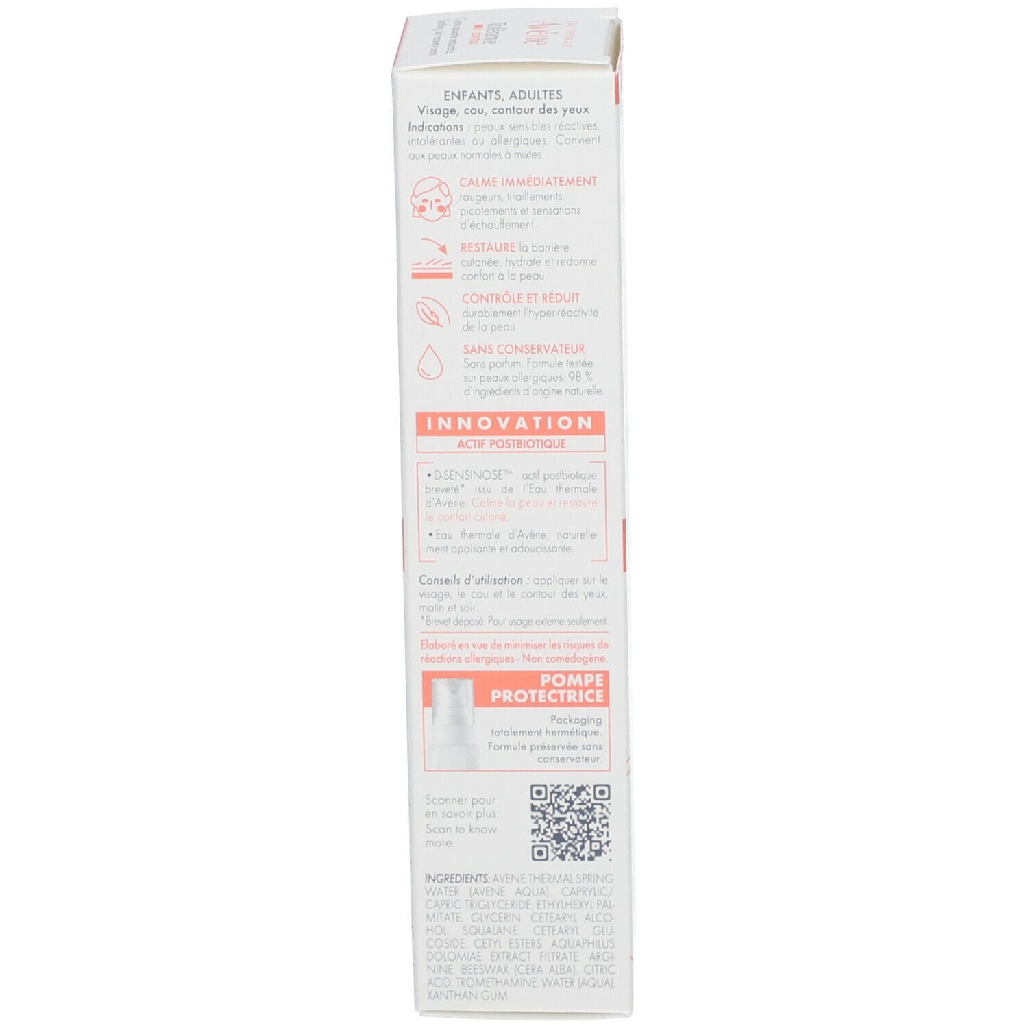 Emballage carton. Texte et illustrations. Informations sur le produit et l'utilisation.