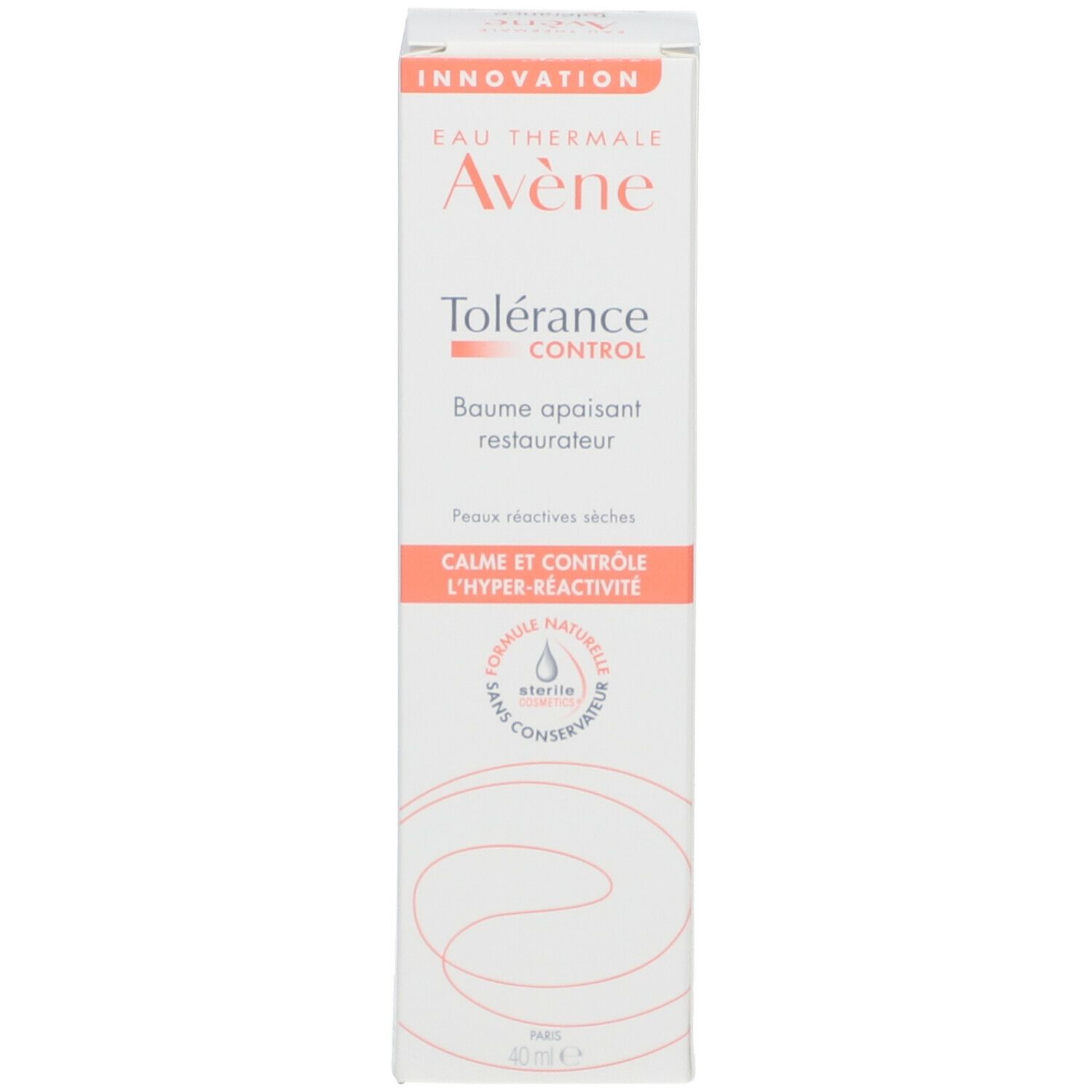 Emballage carton. Nom et logo du produit. Texte. Illustrations. Accents orange.