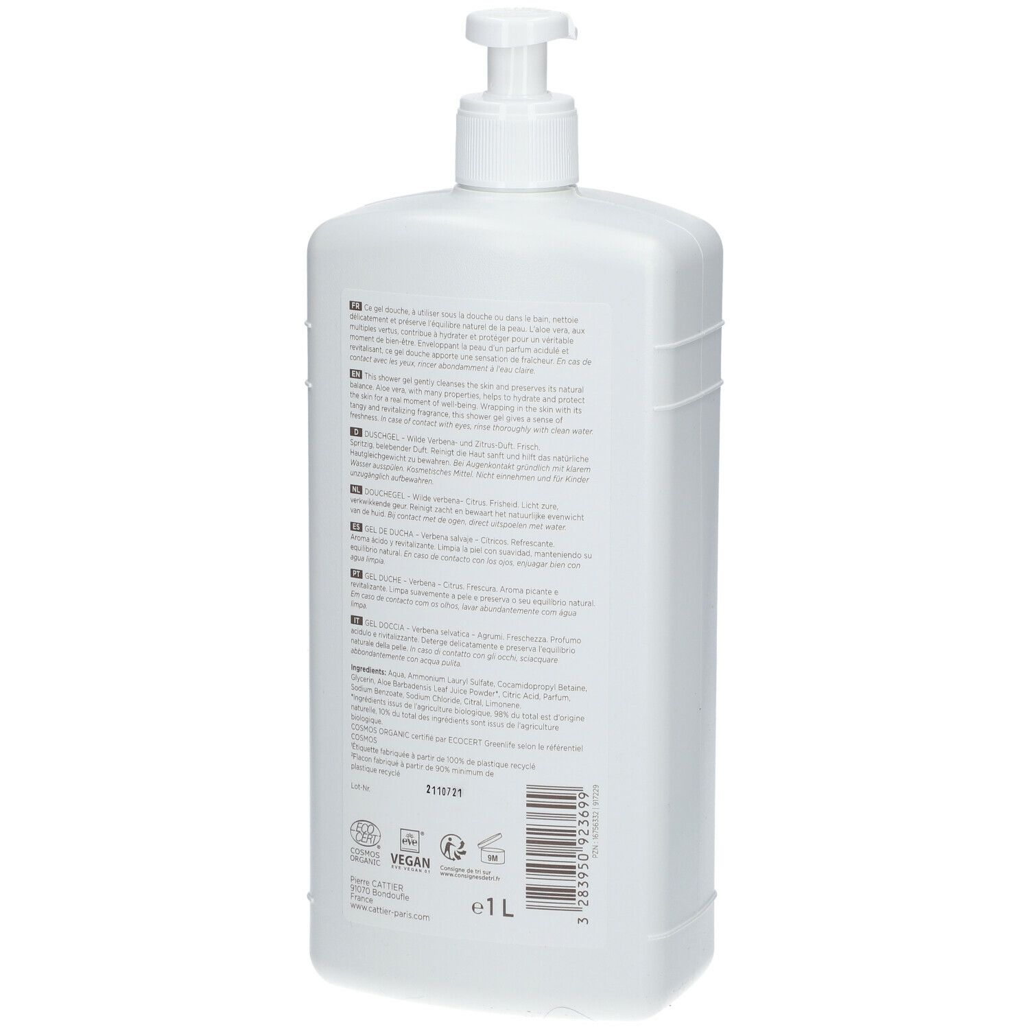 CATTIER Gel douche fraîcheur