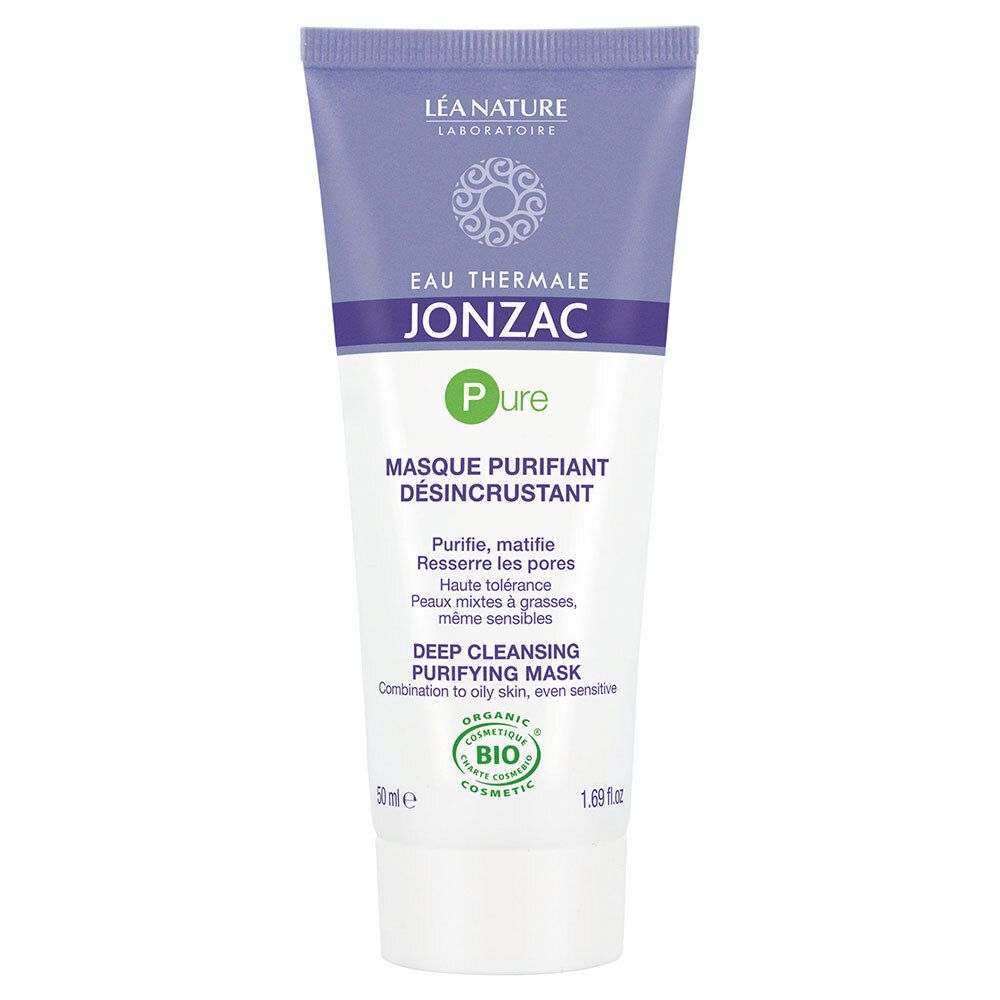Jonzac Masque Purifiant Nettoyant Profond Bio Peaux Mixtes à Grasses